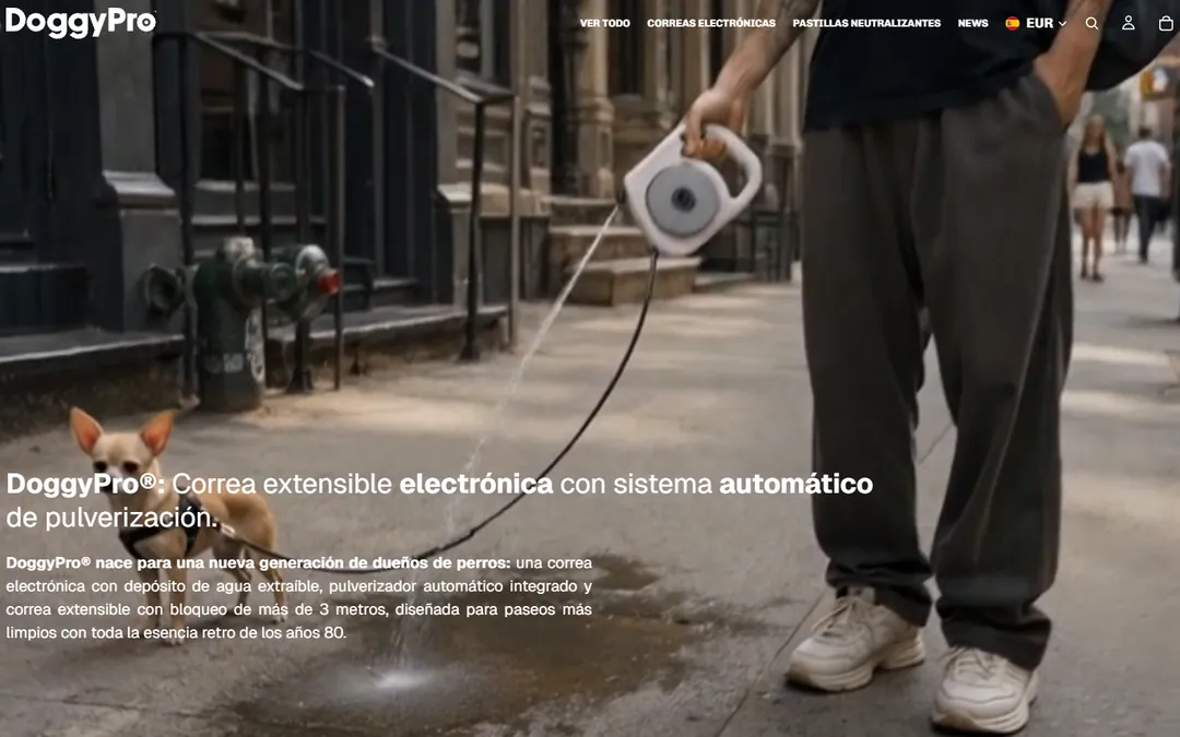 Página de inicio de la web de DoggyPro