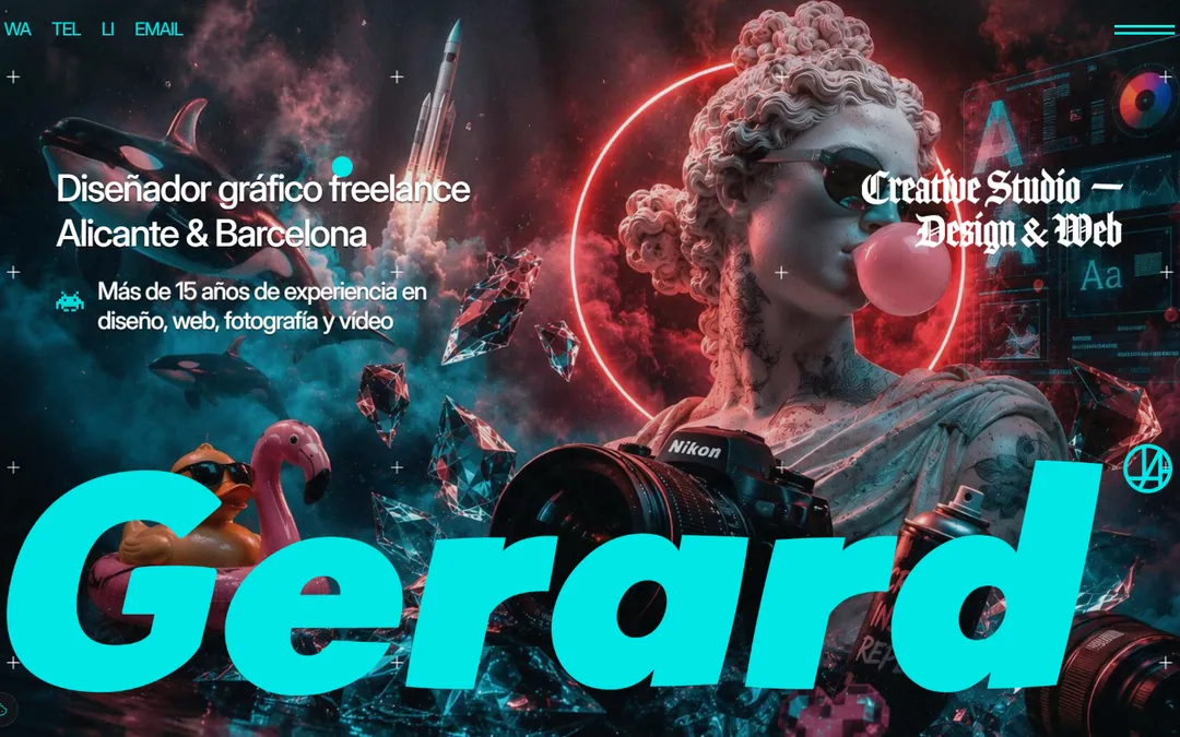 Página de inicio de la web de Gerard